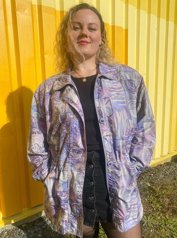 UK20 Purple jacket with abstract pattern