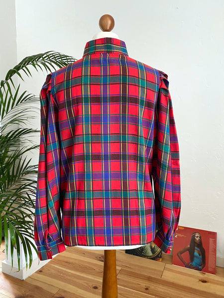 UK12/14 Chequered blouse