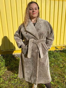 UK16 Long faux fur coat - Made in France