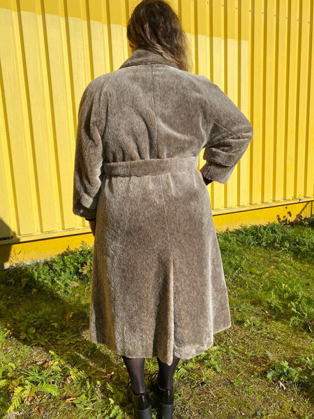 UK16 Long faux fur coat - Made in France