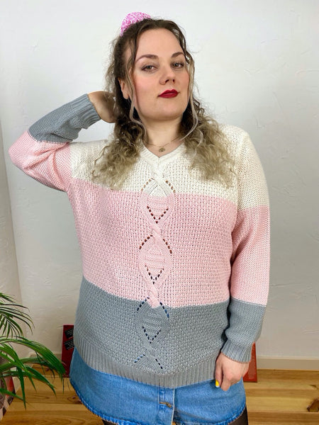 UK22 Striped knit jumper
