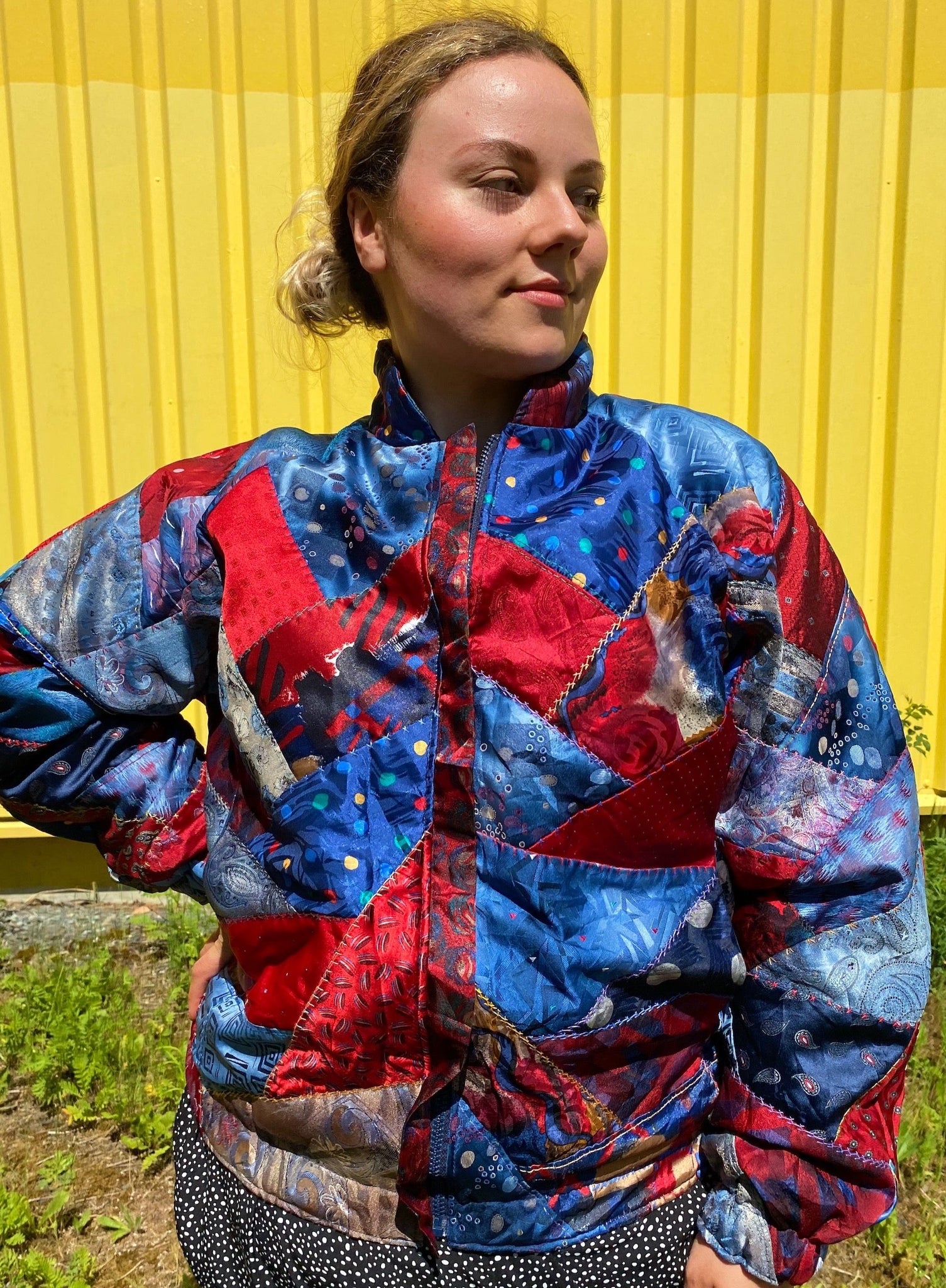 UK16 Handmade patchwork jacket