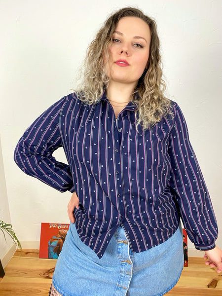 UK16/18 Striped blouse - Made in Germany