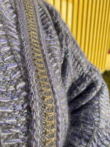 UK16 Glittering jacket from mohair & wool