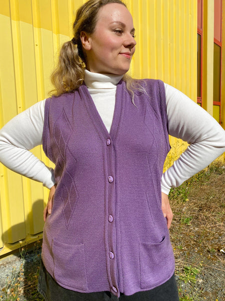 UK20 Purple knit vest 00's