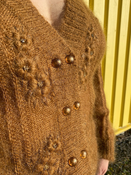 UK16 Knit cardigan with mohair 80s