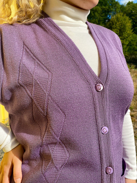 UK20 Purple knit vest 00's