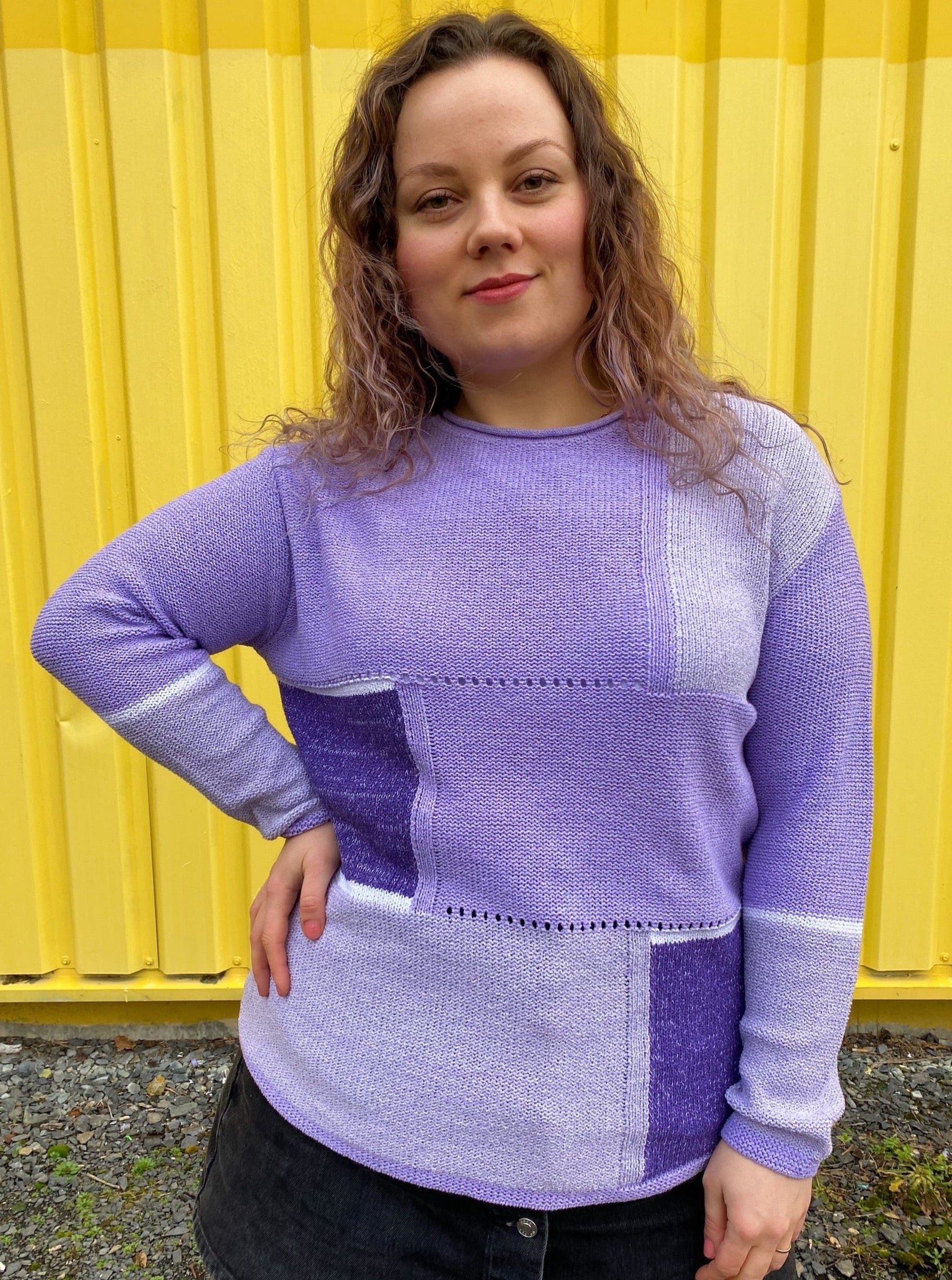 EU44 Lila Pullover - Made in Germany
