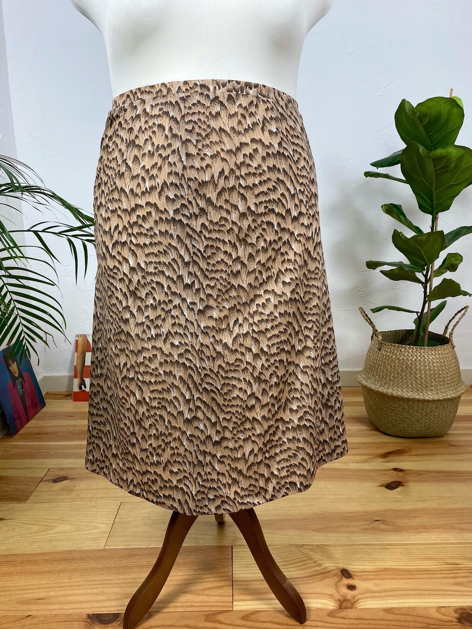 UK18/20 Animal print skirt 90's