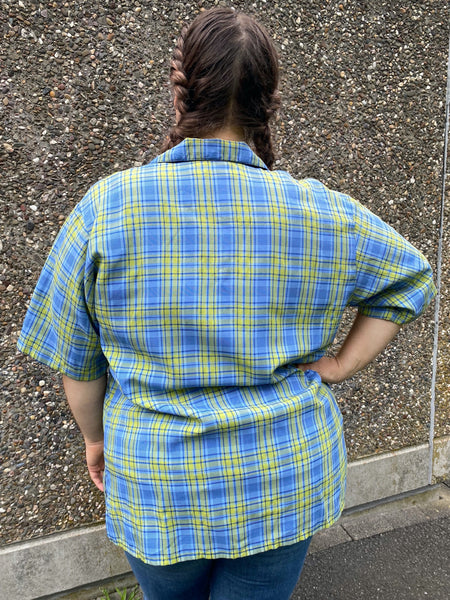 UK16/18 Chequered blouse with zipper