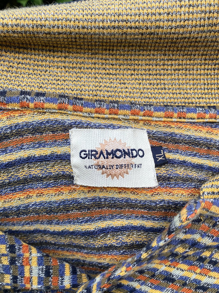 EU44 Buntes Baumwollshirt - Made in Portugal