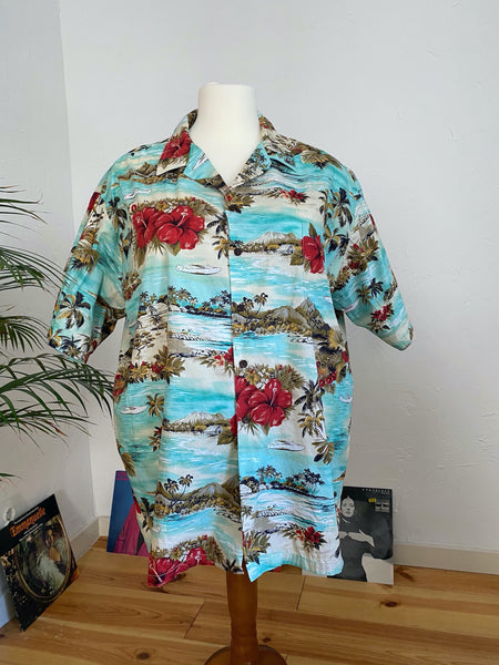 EU58 Hawaiihemd mit Kokosknöpfen - Made in Hawaii