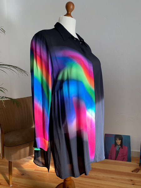 UK26/28 Psychedelic blouse 90's